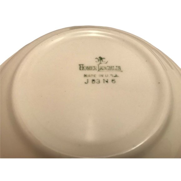 Homer Laughlin Rhythm White Rose China - Pair Berry / Dessert Bowls - 5.5" - Picture 9 of 10